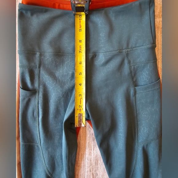 Zyia Active Women's Size 2 Lot 2 Pair Leggings Orange Teal 24 Inch 7/8 Ankle - Picture 7 of 10